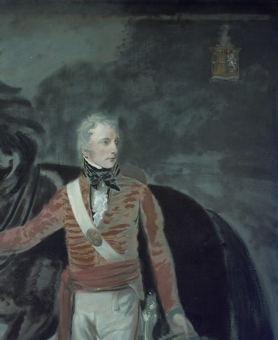 Lot 119: Large Marianne Harvey O/C Equestrian Portrait of John Harvey, Mayor of Norwich, After Opie
