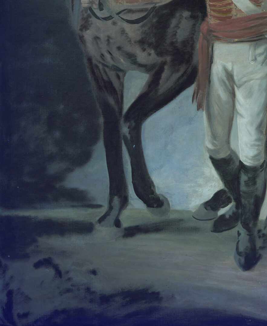 Lot 119: Large Marianne Harvey O/C Equestrian Portrait of John Harvey, Mayor of Norwich, After Opie