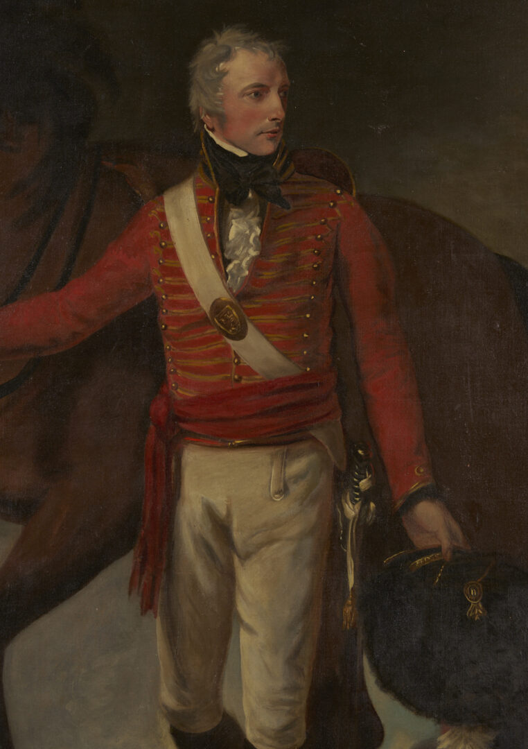 Lot 119: Large Marianne Harvey O/C Equestrian Portrait of John Harvey, Mayor of Norwich, After Opie
