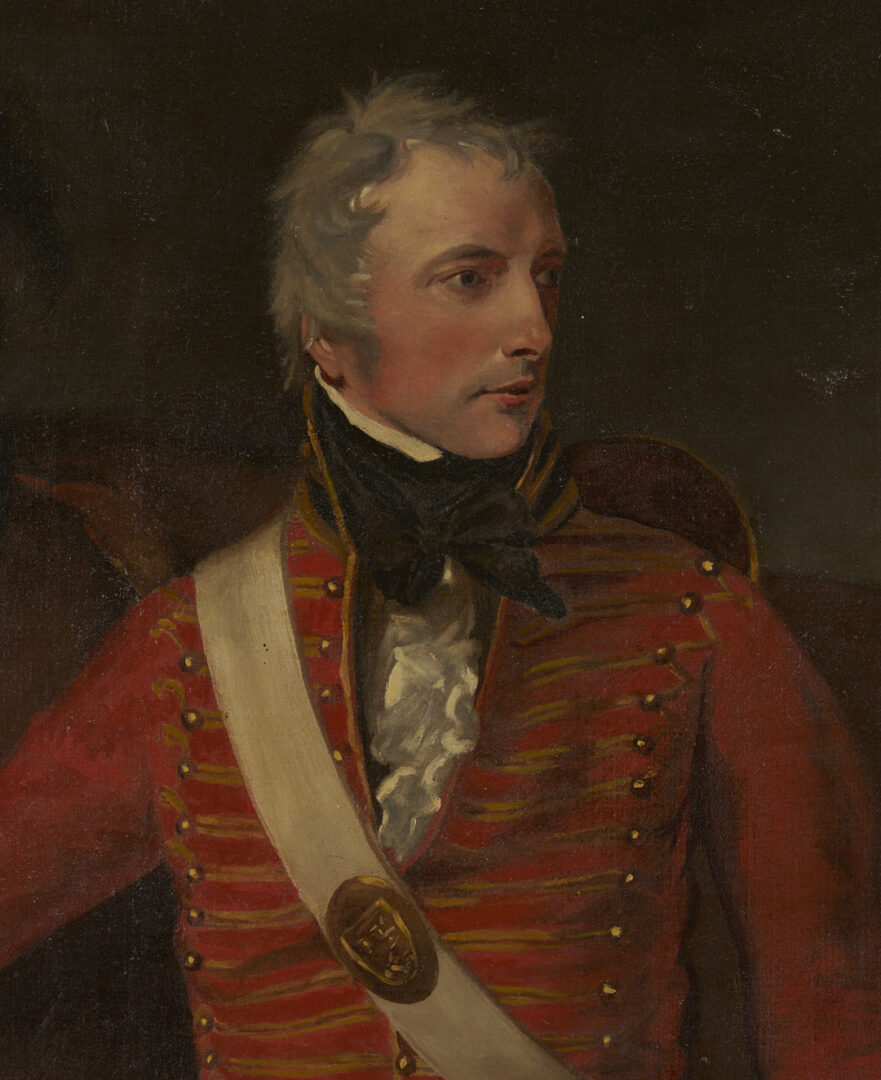 Lot 119: Large Marianne Harvey O/C Equestrian Portrait of John Harvey, Mayor of Norwich, After Opie