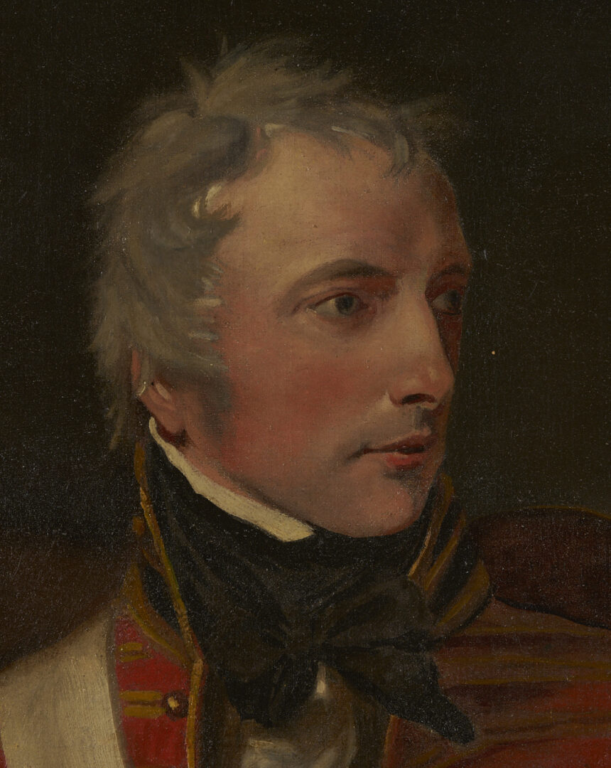 Lot 119: Large Marianne Harvey O/C Equestrian Portrait of John Harvey, Mayor of Norwich, After Opie