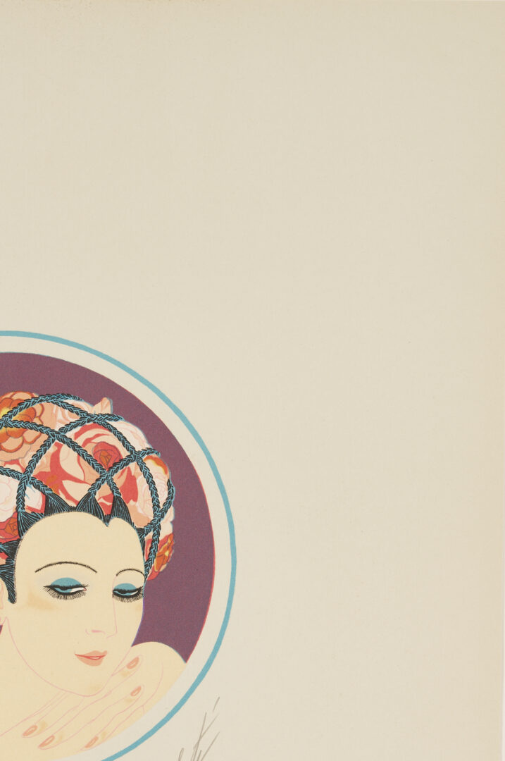 Lot 1200: 3 Signed Erte Lithographs, The Turban Suite Incl. The Mirror, Rose Turban, & Yellow Turban