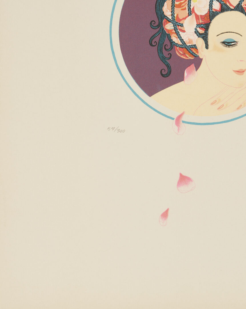 Lot 1200: 3 Signed Erte Lithographs, The Turban Suite Incl. The Mirror, Rose Turban, & Yellow Turban