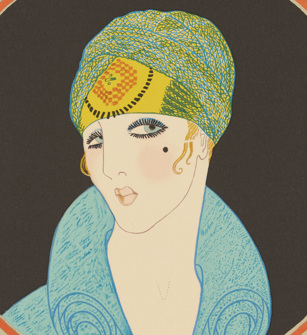 Lot 1200: 3 Signed Erte Lithographs, The Turban Suite Incl. The Mirror, Rose Turban, & Yellow Turban
