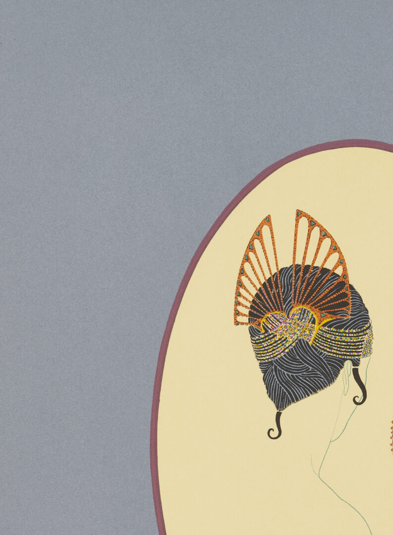 Lot 1200: 3 Signed Erte Lithographs, The Turban Suite Incl. The Mirror, Rose Turban, & Yellow Turban