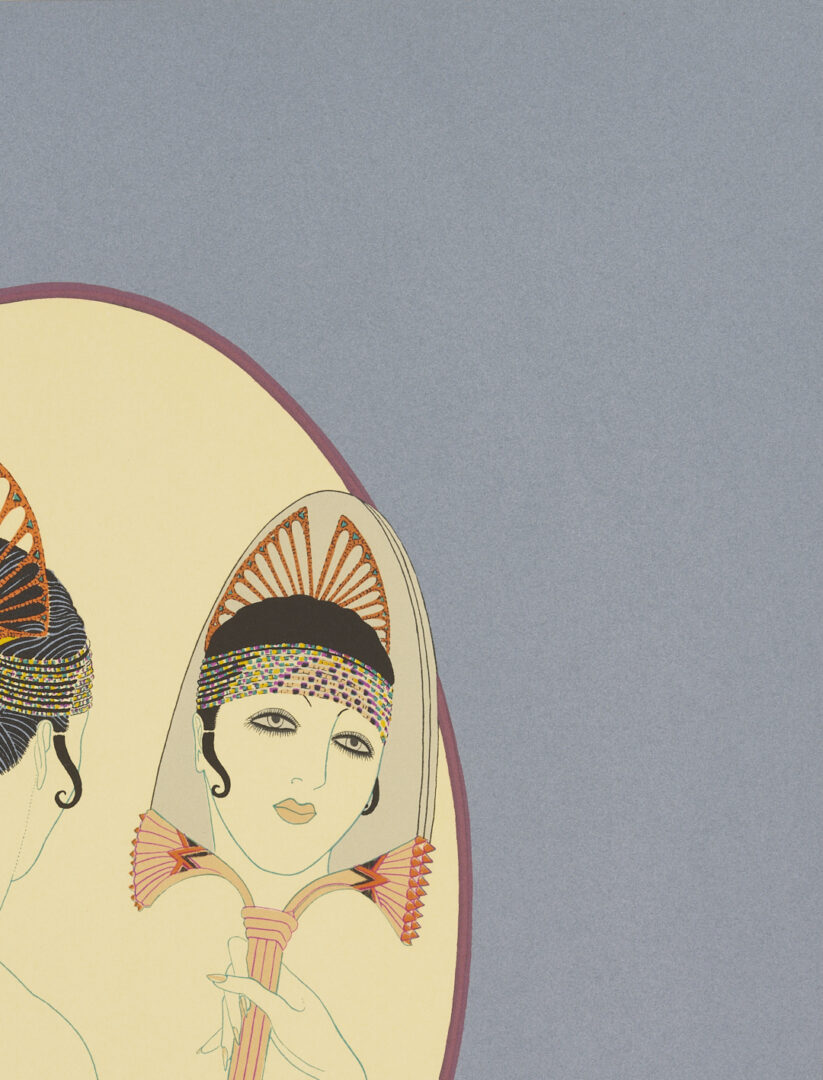 Lot 1200: 3 Signed Erte Lithographs, The Turban Suite Incl. The Mirror, Rose Turban, & Yellow Turban
