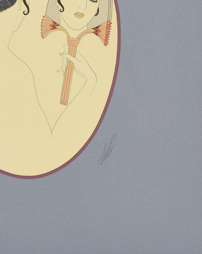 Lot 1200: 3 Signed Erte Lithographs, The Turban Suite Incl. The Mirror, Rose Turban, & Yellow Turban