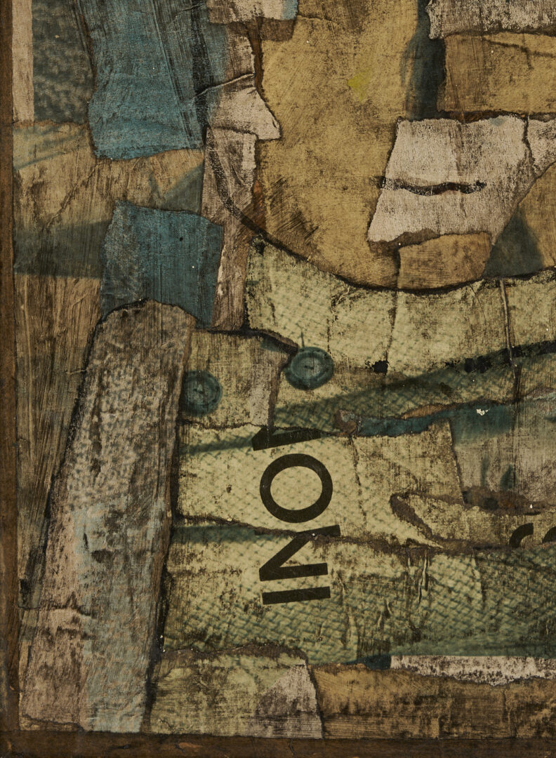 Lot 1203: Louis Solari Mixed Media Collage, Marionetta Resentida