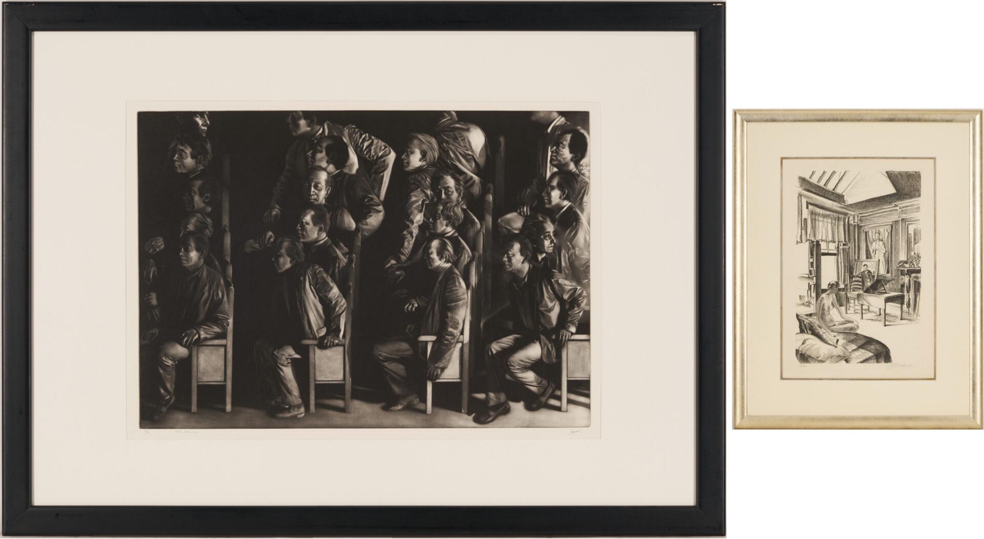 Lot 1209: Maurice Pasterna & Joseph Golinkin, two  20th C. Figural Prints