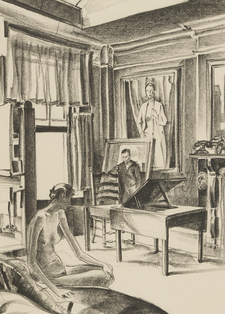 Lot 1209: Maurice Pasterna & Joseph Golinkin, two  20th C. Figural Prints