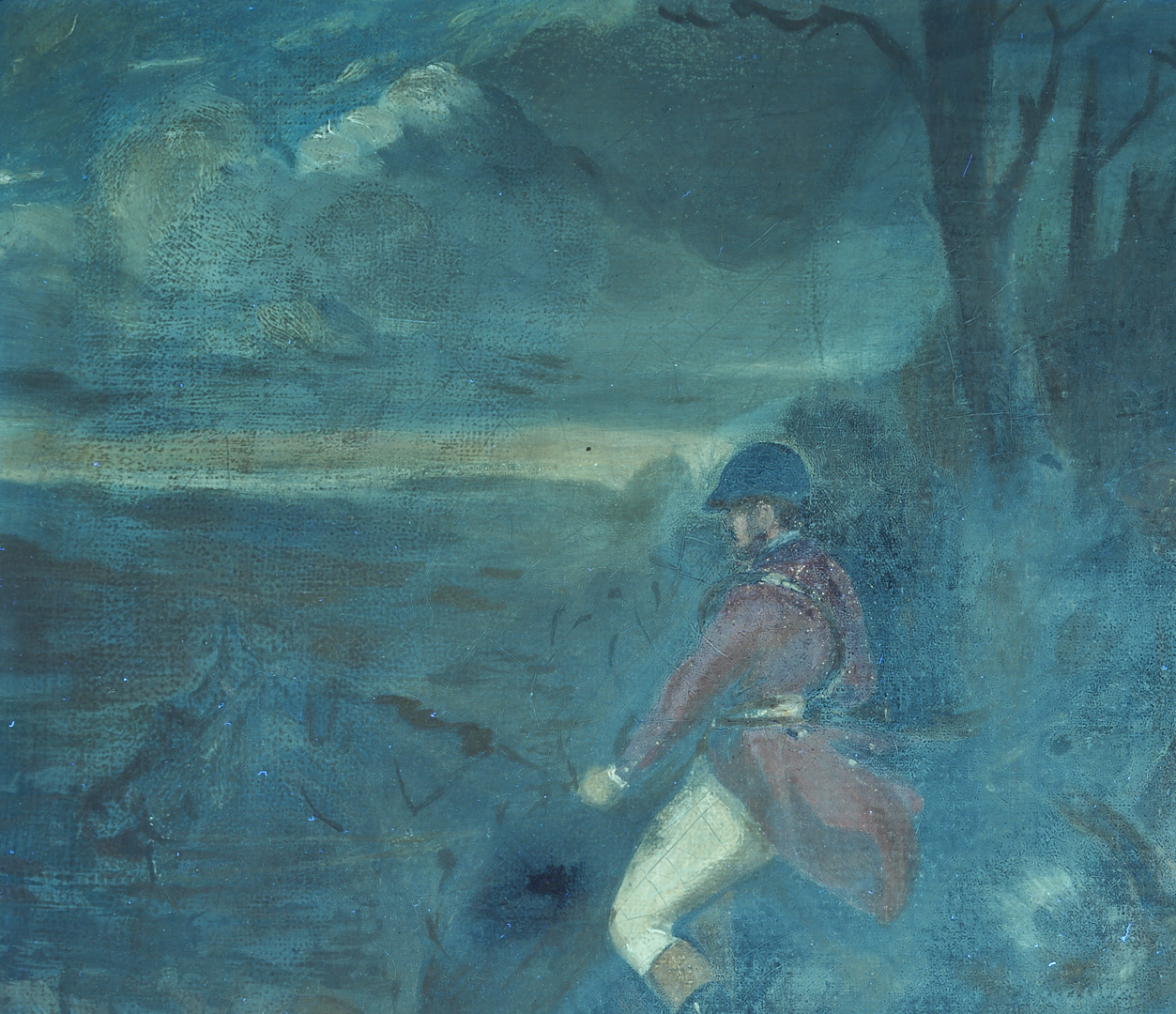 Lot 120: Fox Hunt Scene O/C after Alfred de Dreux