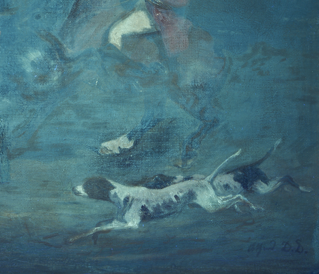 Lot 120: Fox Hunt Scene O/C after Alfred de Dreux