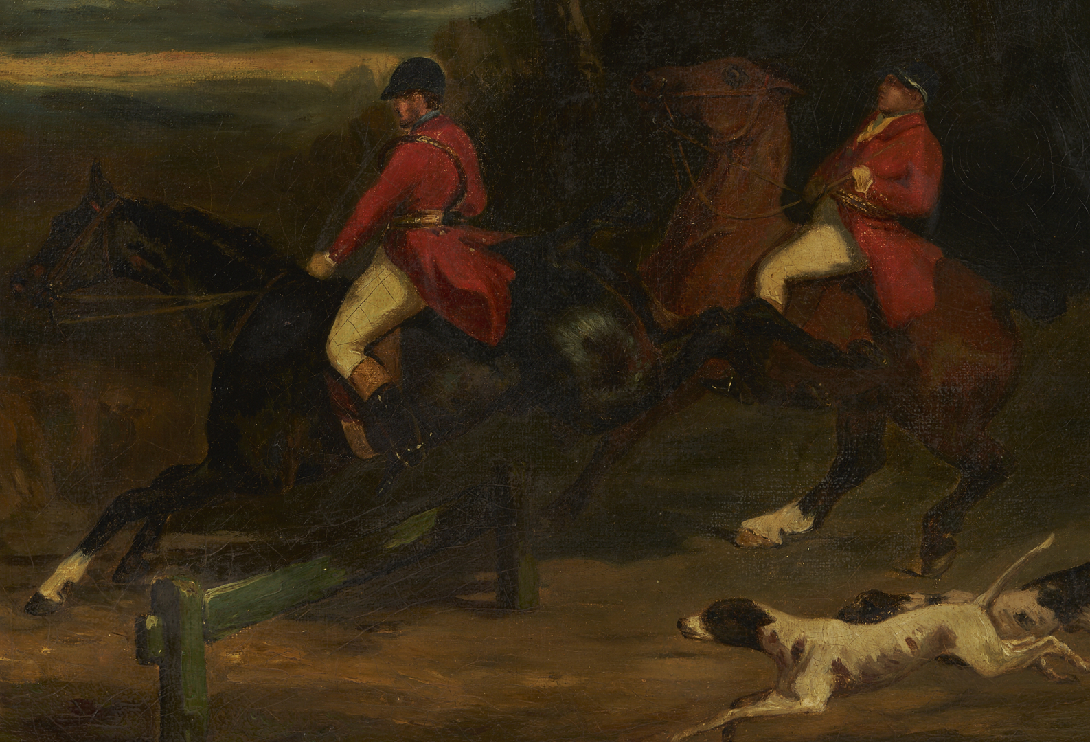 Lot 120: Fox Hunt Scene O/C after Alfred de Dreux