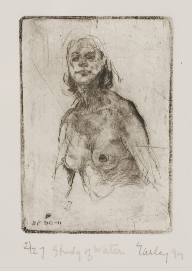 Lot 1210: Donald Earley,  2 Prints and Litho Plate