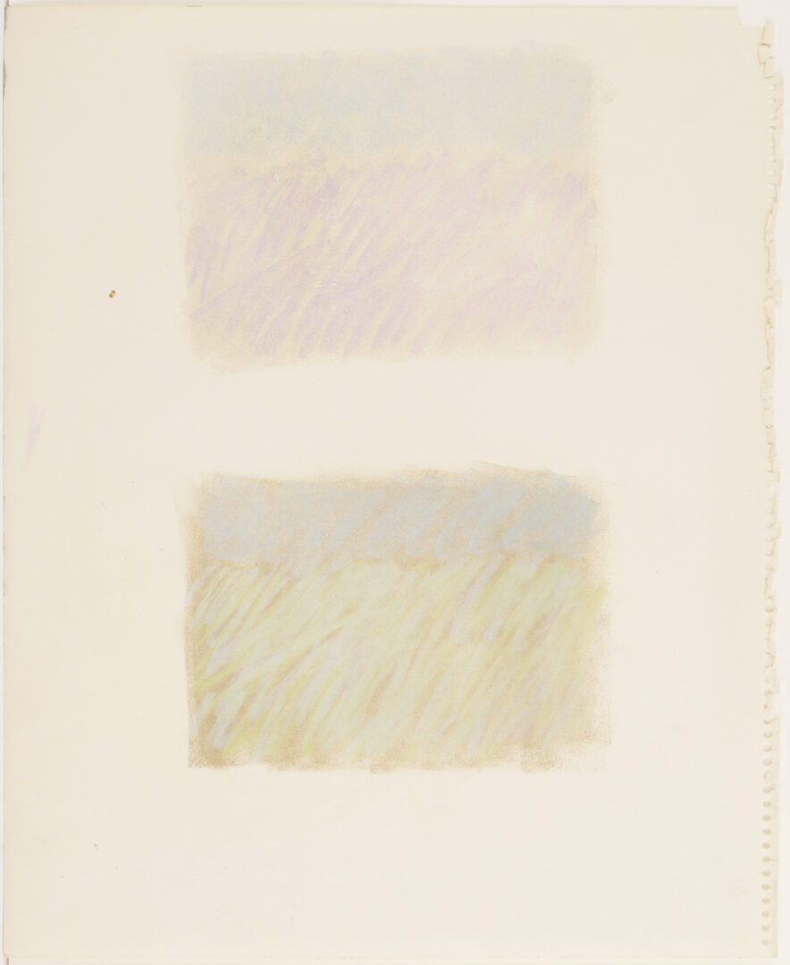 Lot 1211: Six George Bunker Pastel Landscape Drawings