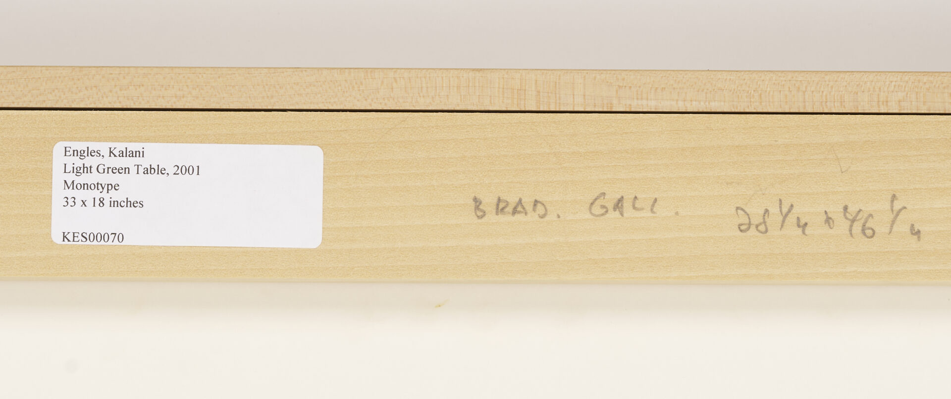 Lot 1212: Kalani Engles Monotype, Sunflowers on an Orange Table