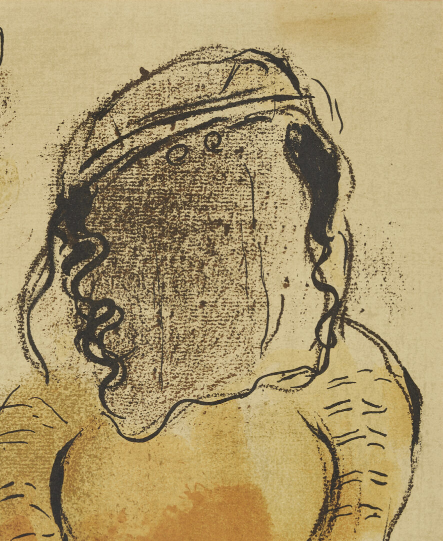 Lot 1213: 3 Chagall Framed Lithographs Plus Jules Pascin Etching, At the Ball