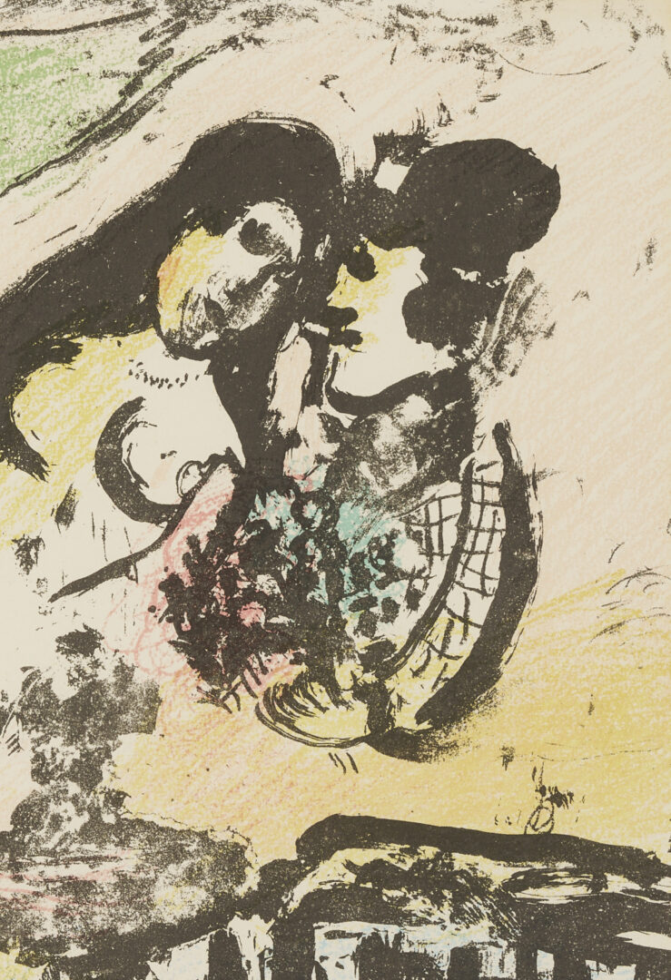 Lot 1213: 3 Chagall Framed Lithographs Plus Jules Pascin Etching, At the Ball