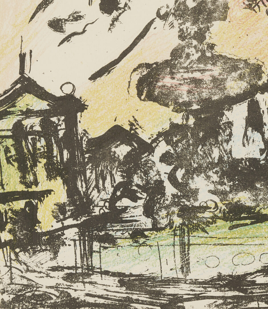 Lot 1213: 3 Chagall Framed Lithographs Plus Jules Pascin Etching, At the Ball