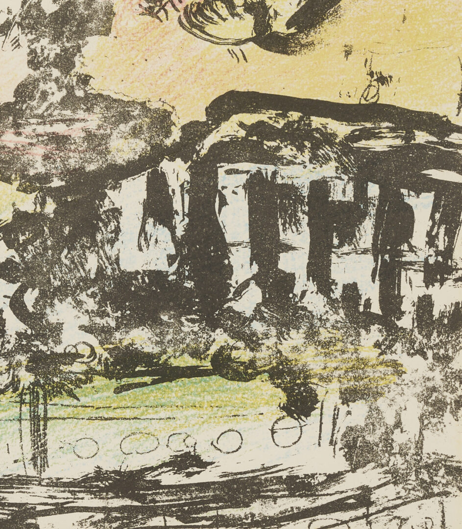 Lot 1213: 3 Chagall Framed Lithographs Plus Jules Pascin Etching, At the Ball