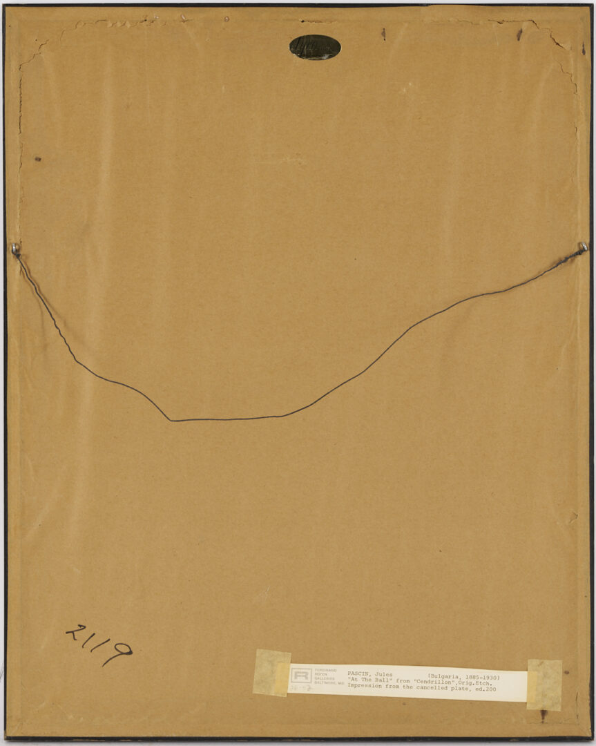 Lot 1213: 3 Chagall Framed Lithographs Plus Jules Pascin Etching, At the Ball