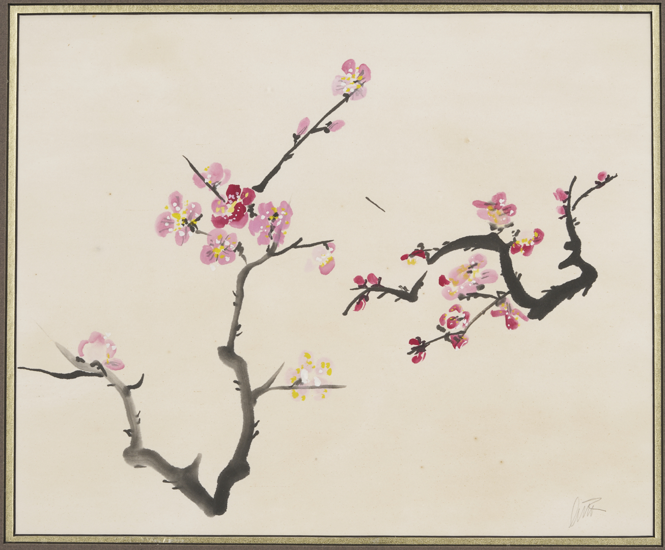 Lot 1215: 9 Framed Works on Paper: Soyer, Zucker, Cherry Blossoms, After Van Gogh, & Le Bon Genre