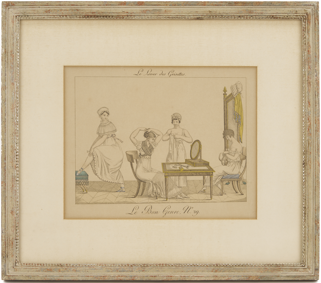 Lot 1215: 9 Framed Works on Paper: Soyer, Zucker, Cherry Blossoms, After Van Gogh, & Le Bon Genre