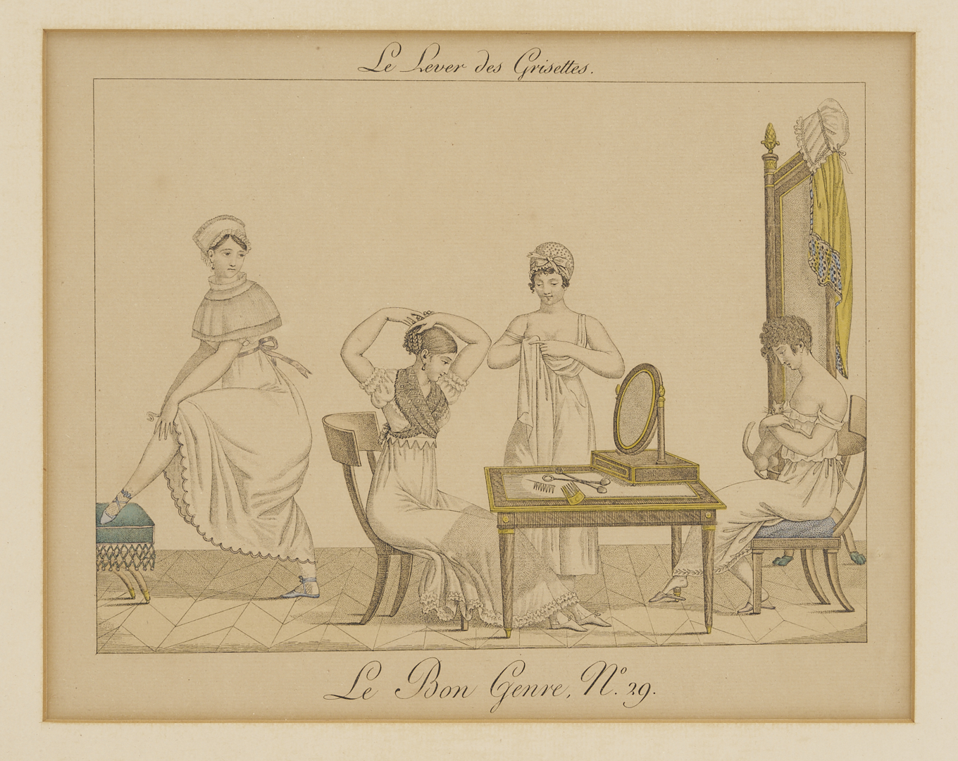 Lot 1215: 9 Framed Works on Paper: Soyer, Zucker, Cherry Blossoms, After Van Gogh, & Le Bon Genre