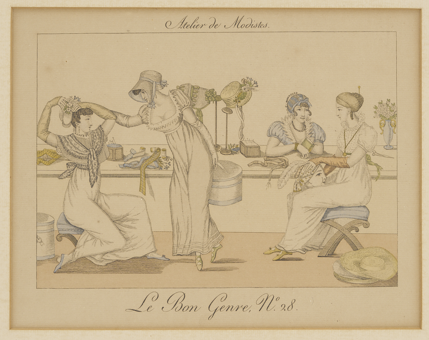 Lot 1215: 9 Framed Works on Paper: Soyer, Zucker, Cherry Blossoms, After Van Gogh, & Le Bon Genre