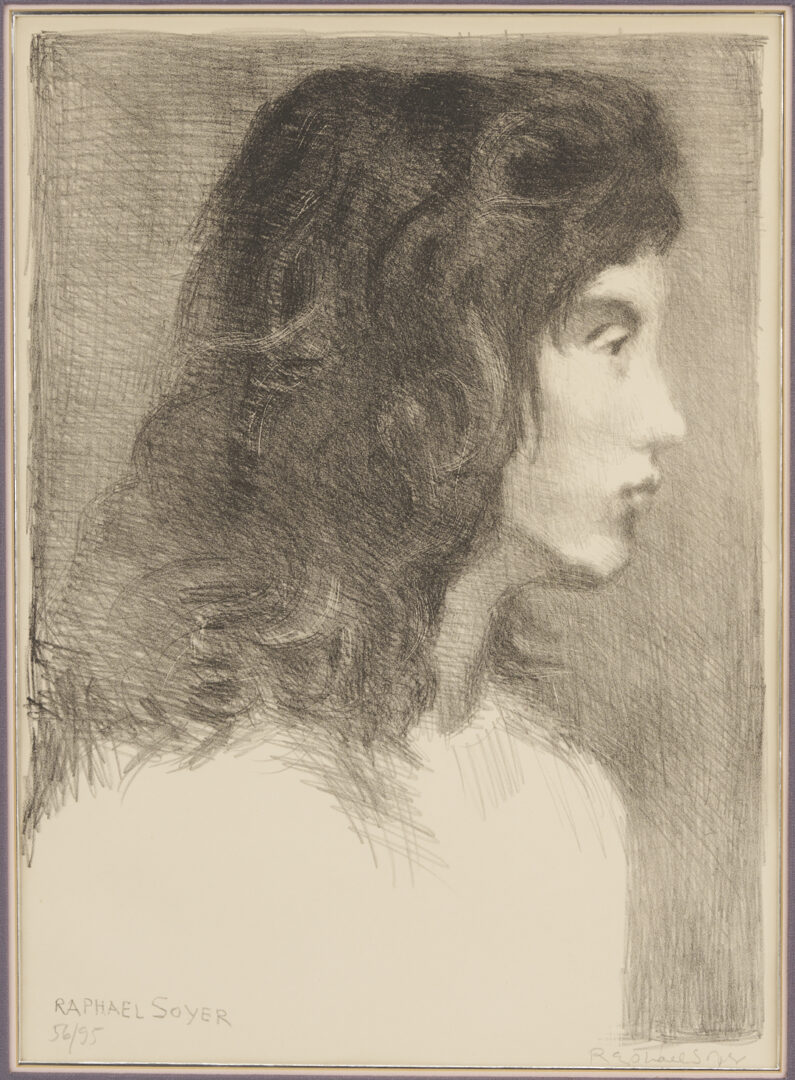 Lot 1215: 9 Framed Works on Paper: Soyer, Zucker, Cherry Blossoms, After Van Gogh, & Le Bon Genre