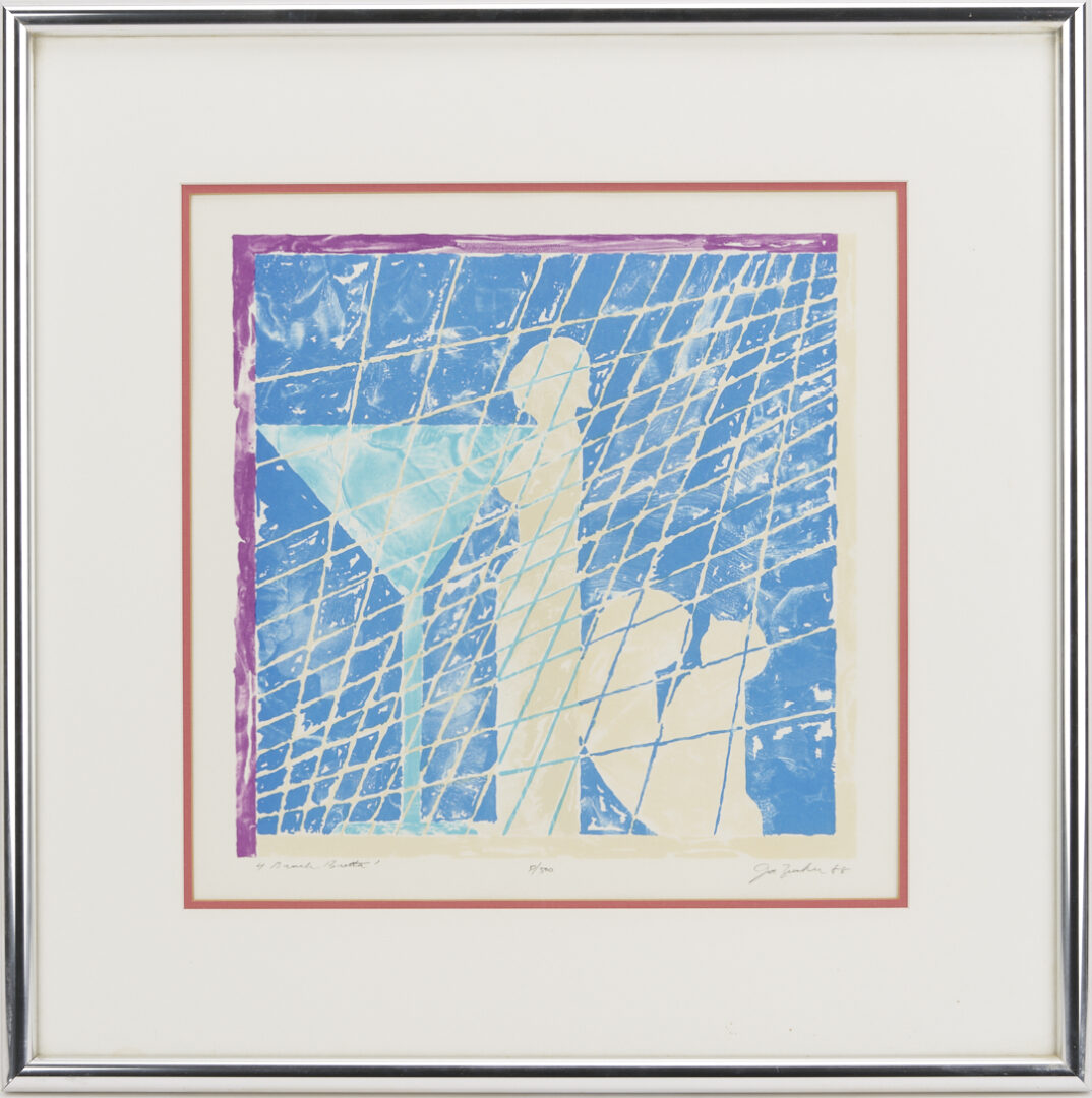 Lot 1215: 9 Framed Works on Paper: Soyer, Zucker, Cherry Blossoms, After Van Gogh, & Le Bon Genre