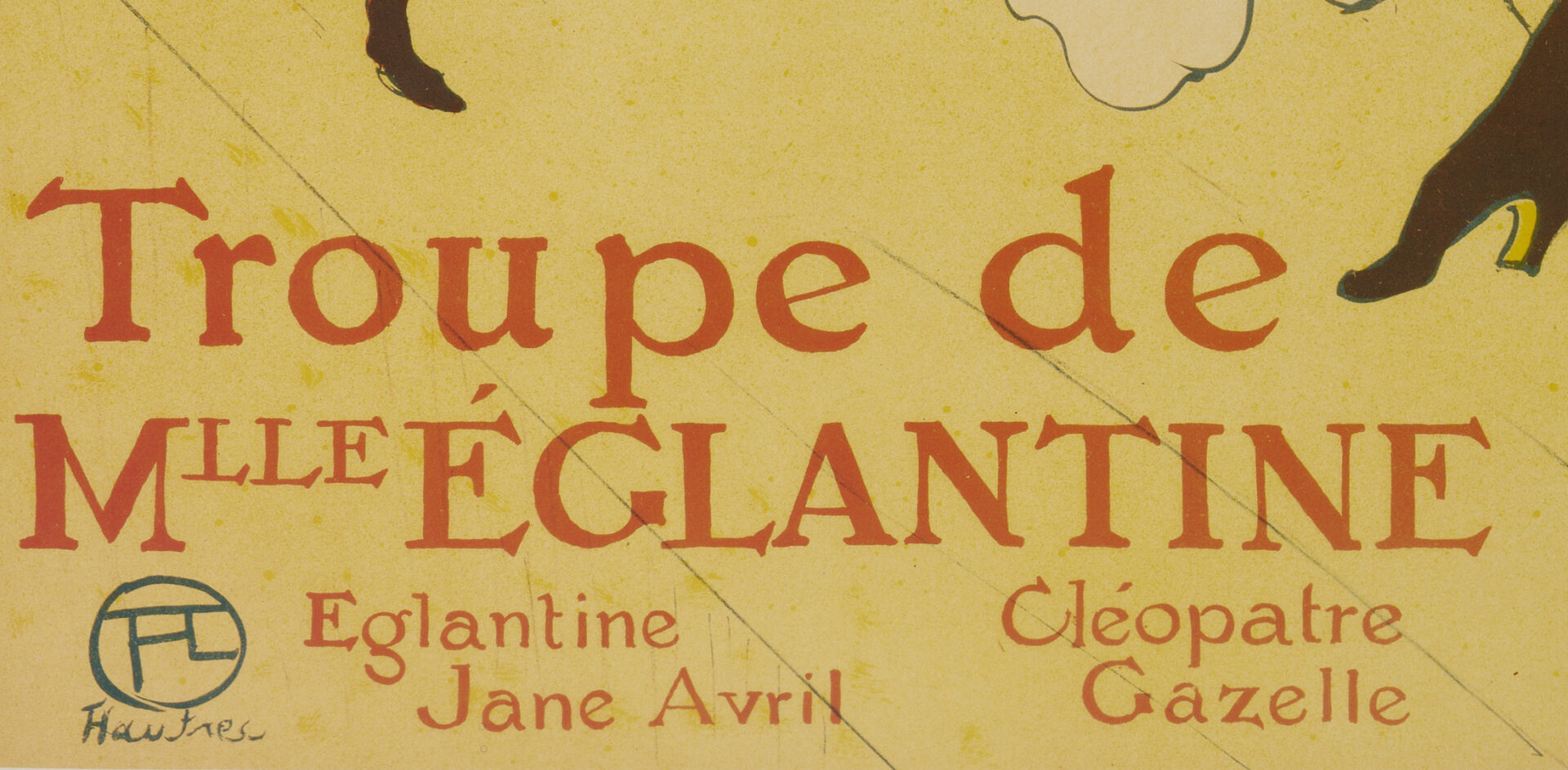 Lot 1217: Bronze Flapper After F. de Luca Bronze, Plus Toulouse-Lautrec Print