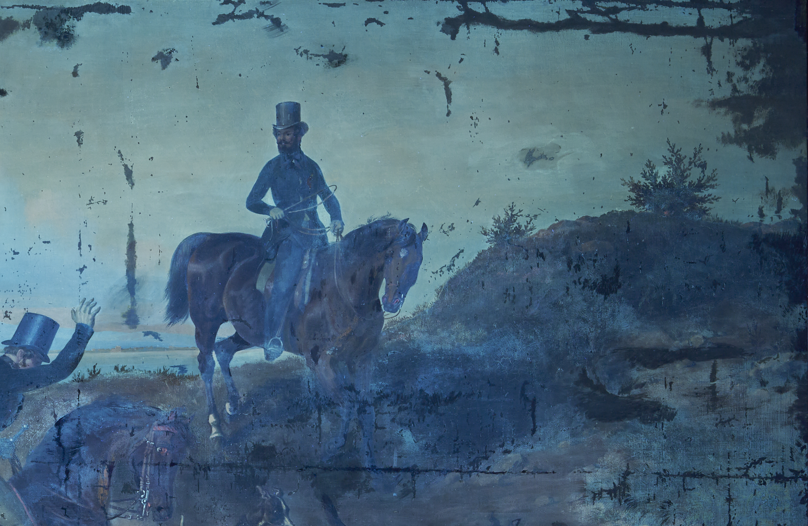 Lot 121: Large Theodor Franz Zimmermann O/C Fox Hunt Painting