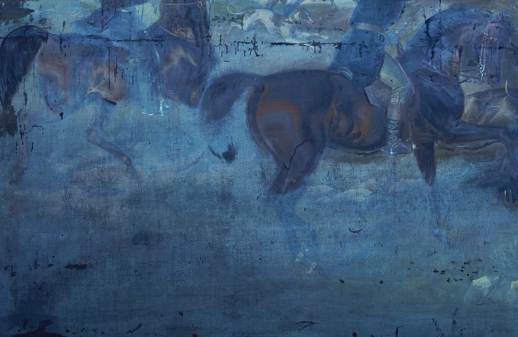 Lot 121: Large Theodor Franz Zimmermann O/C Fox Hunt Painting