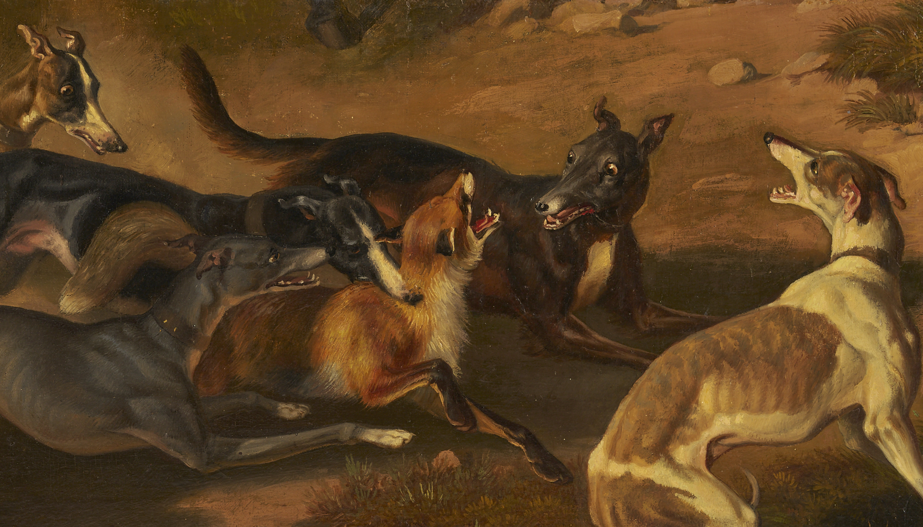 Lot 121: Large Theodor Franz Zimmermann O/C Fox Hunt Painting