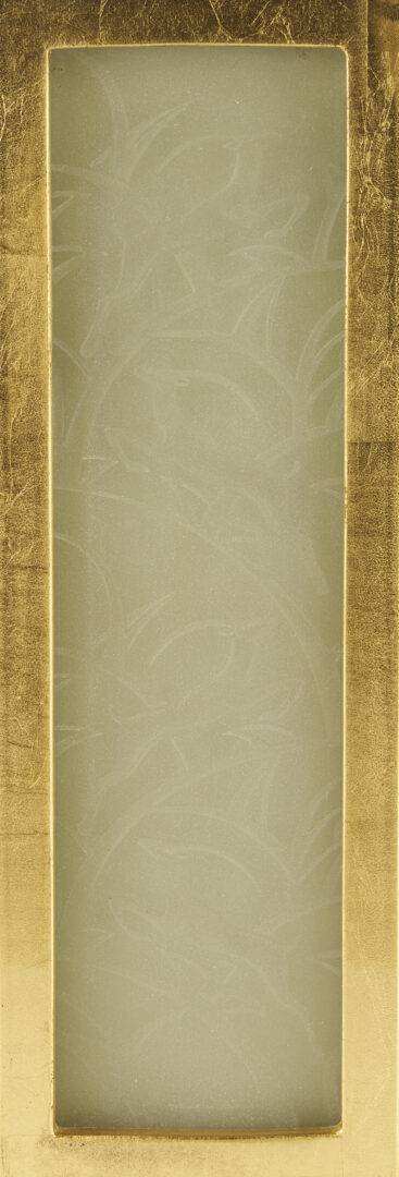 Lot 1220: Art Deco Style Jewelry Box, Lalique Style Lighted Panel