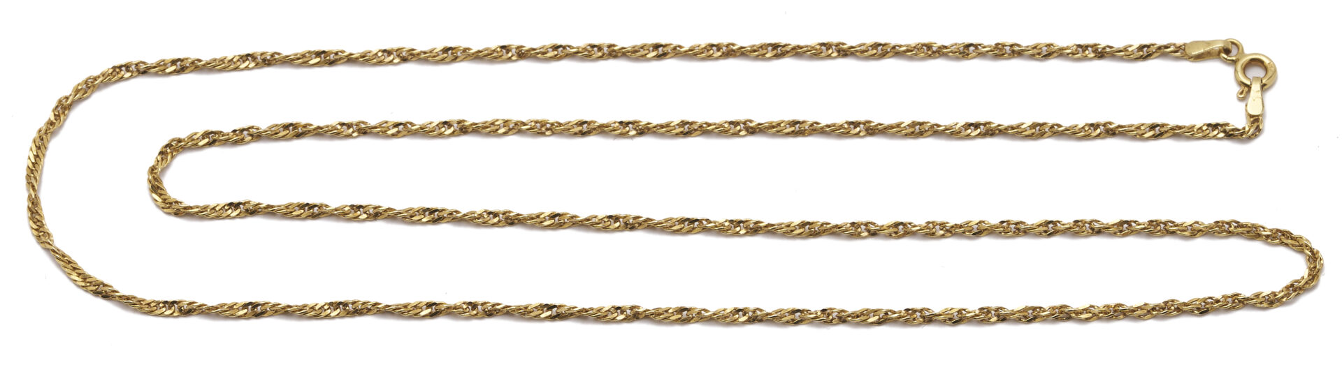 Lot 1225: 18K Gold Wheat Chain Necklace