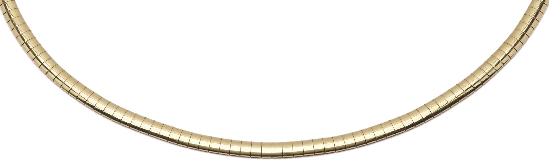 Lot 1227: 10K Yellow Gold Omega Necklace