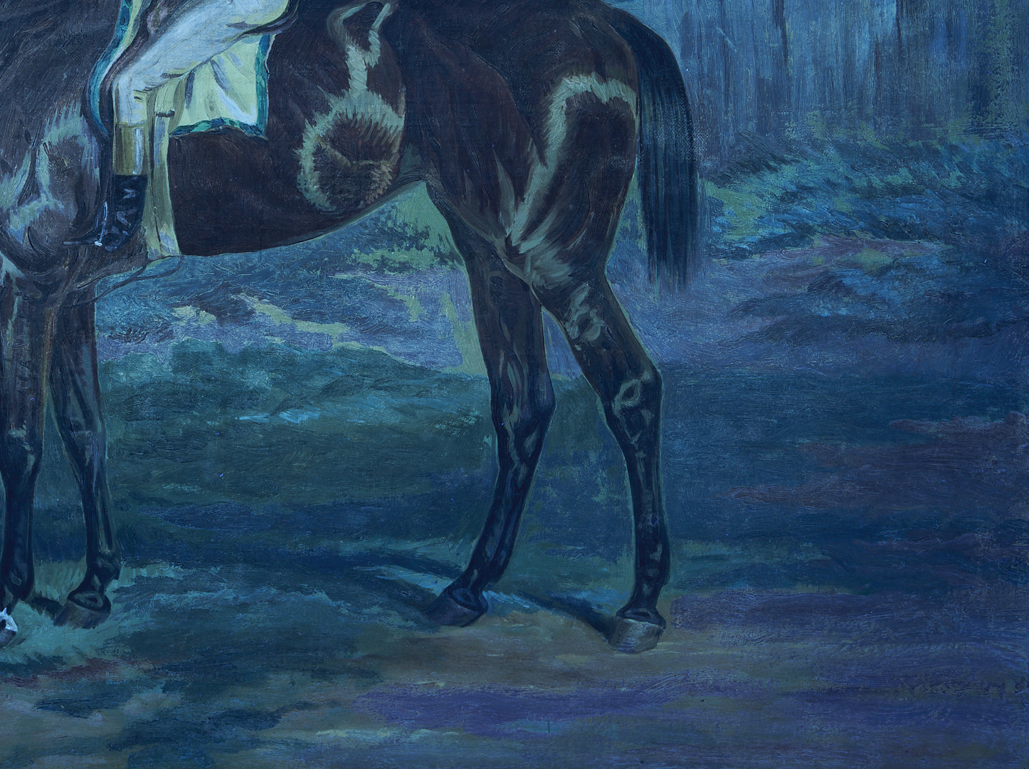 Lot 122: F. Clifton O/C Portrait of Racehorse Blink Bonny