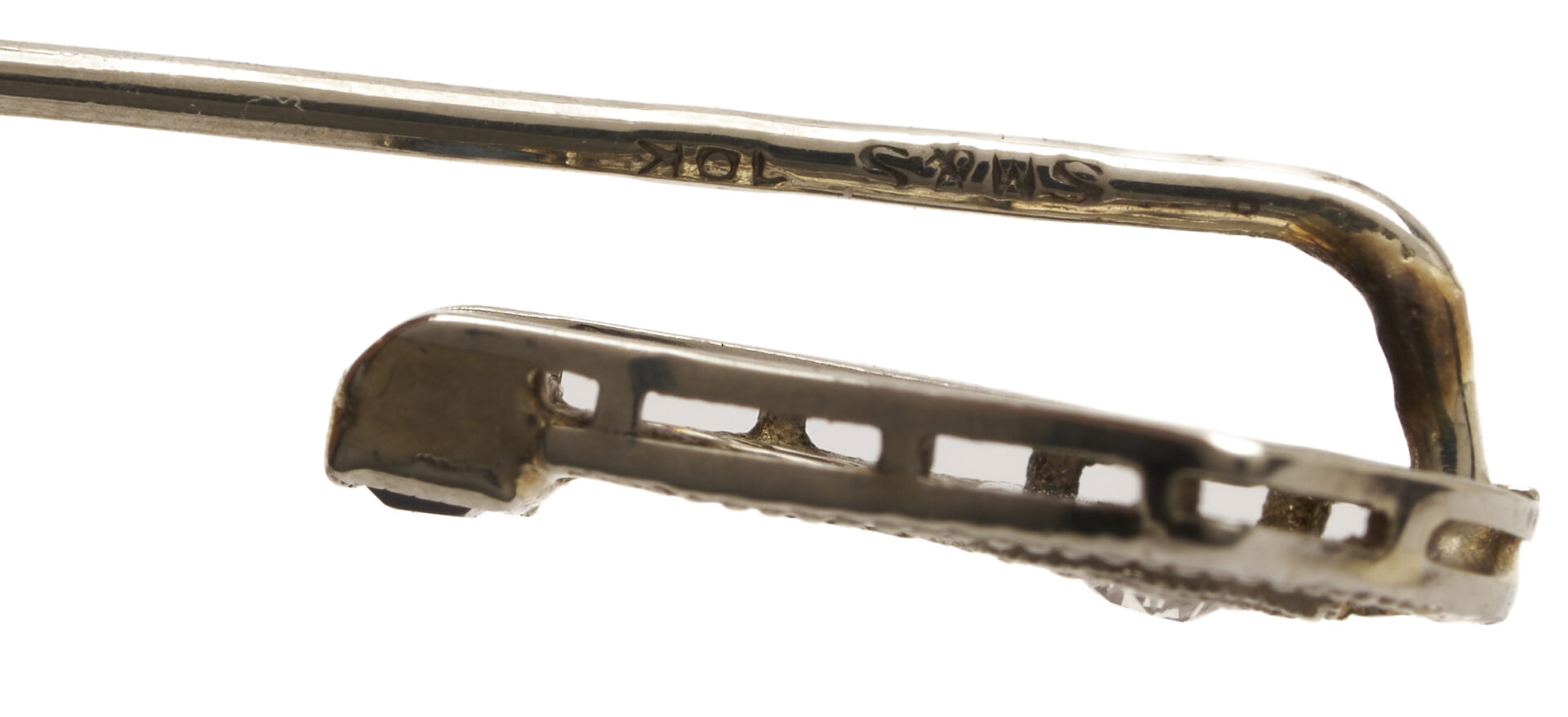 Lot 1234: Platinum, Diamond, & Ruby Ring and 10K Gold, Diamond & Sapphire Pin