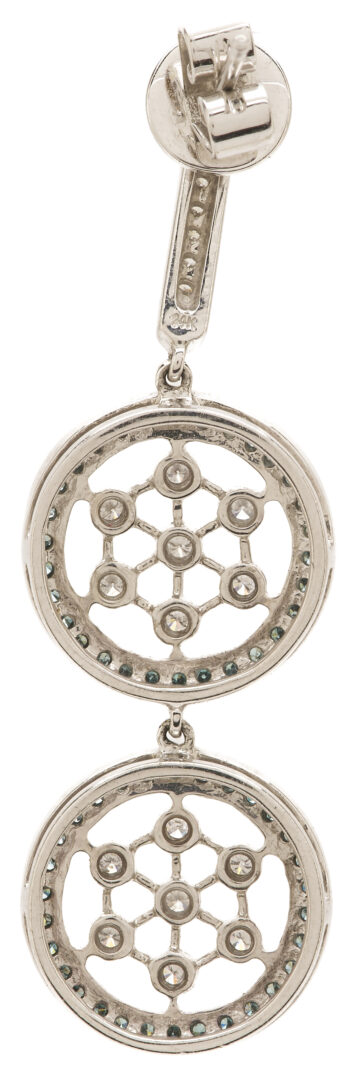 Lot 1236: 14K Gold & Diamond Dangle Earrings