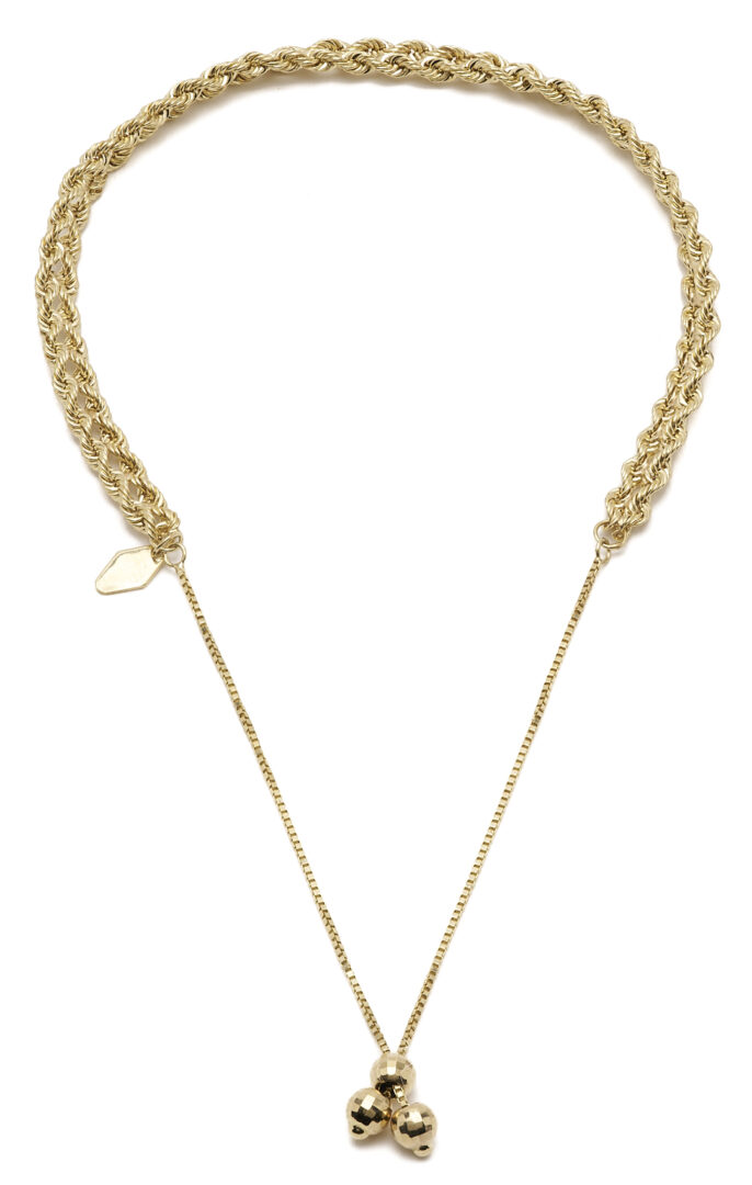 Lot 1237: Two 14K Gold Bracelets – Bangle & Rope