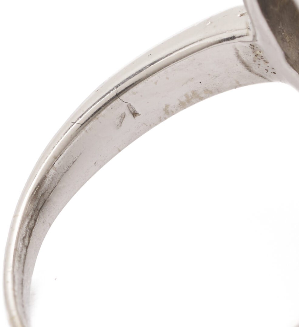 Lot 1241: 14K White Gold & Diamond Cocktail Ring