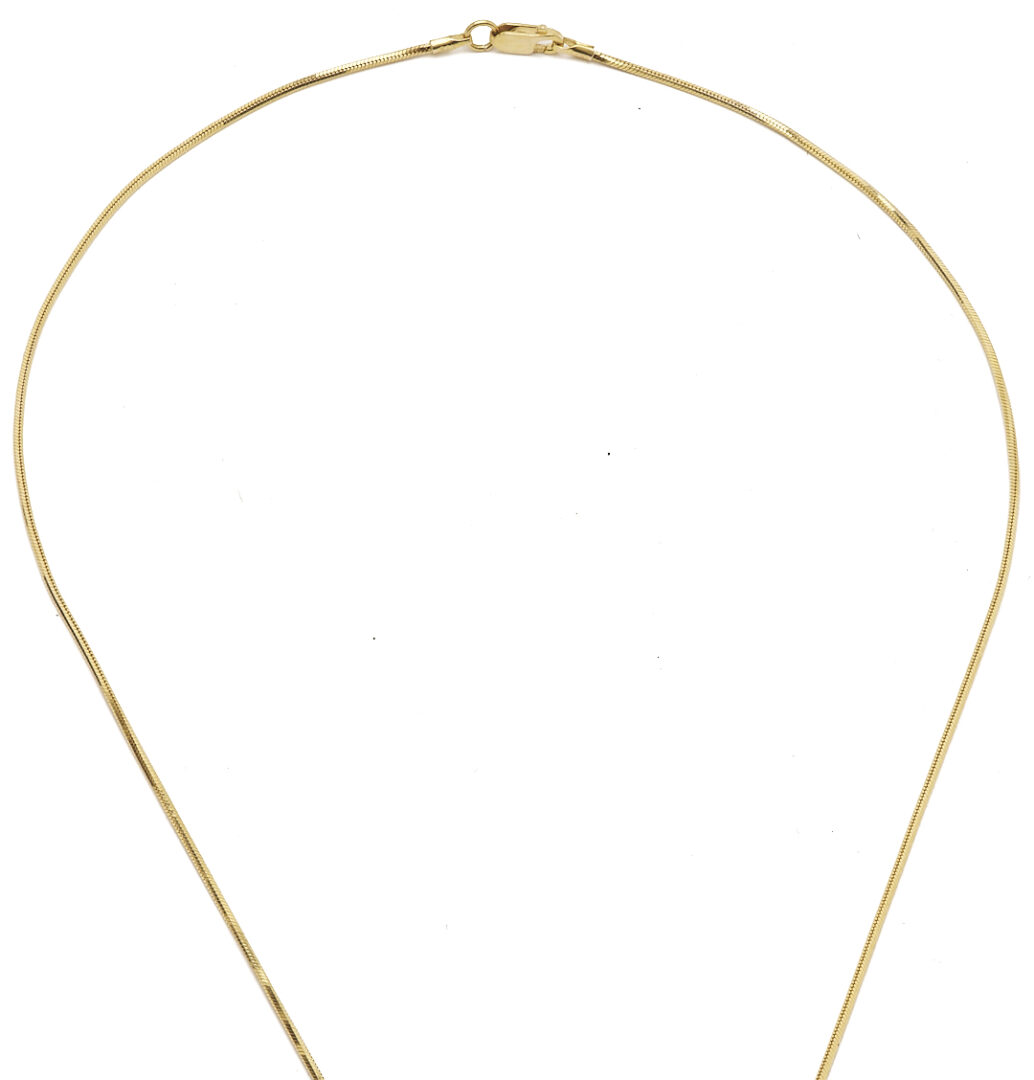 Lot 1243: 14K Italian Gold & Diamond Necklace