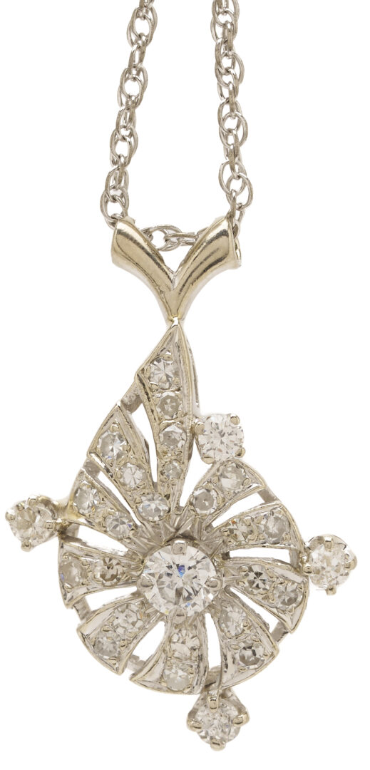 Lot 1245: 14K Gold & Diamond Necklace