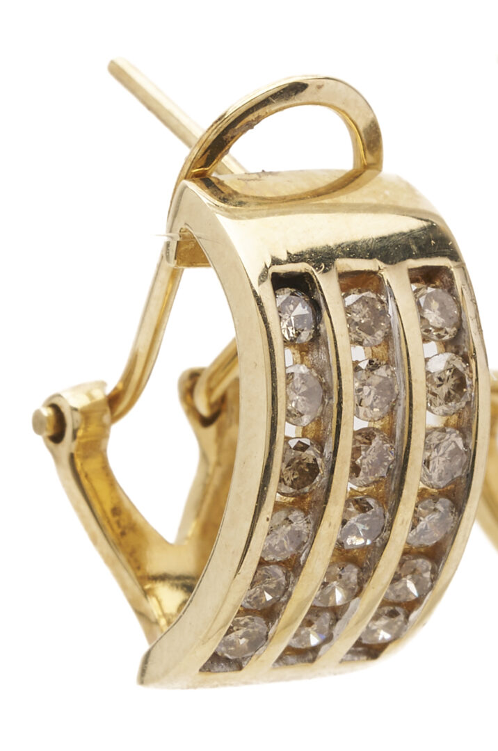 Lot 1247: 10K Gold Wedding Set & Diamond Earrings