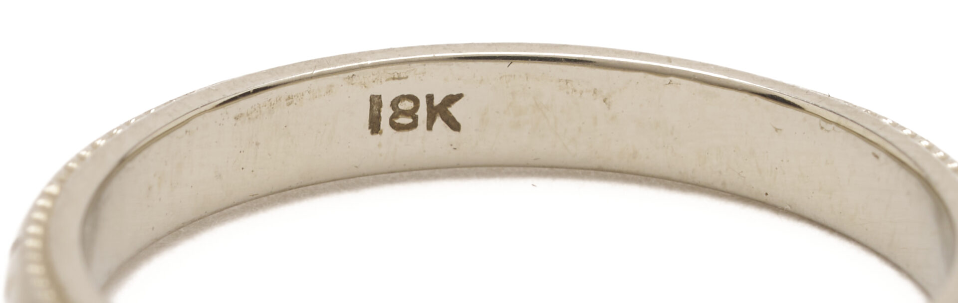 Lot 1248: 18K Gold & Diamond Engagement Ring and 18K Gold Band