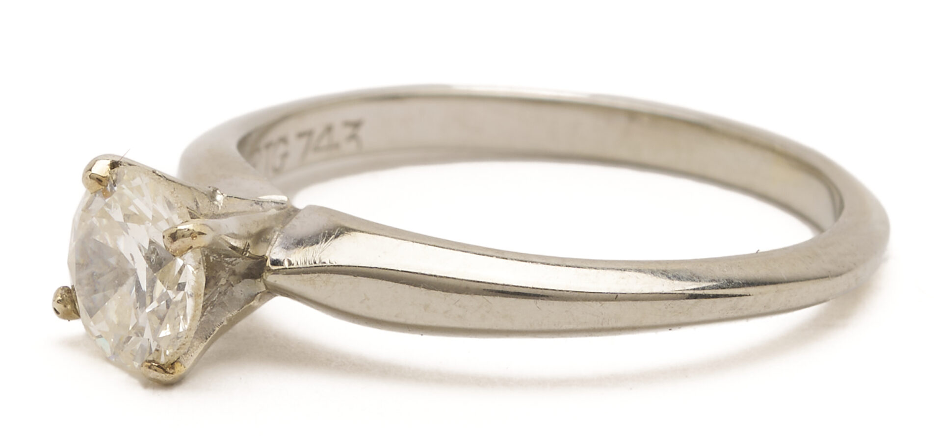 Lot 1248: 18K Gold & Diamond Engagement Ring and 18K Gold Band