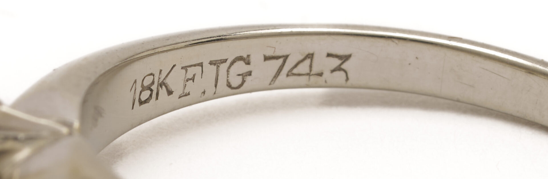 Lot 1248: 18K Gold & Diamond Engagement Ring and 18K Gold Band