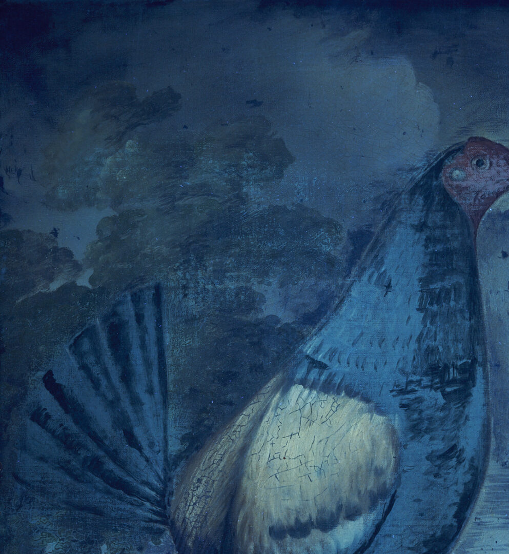 Lot 124: O/C Painting of Fighting Cock, Poss. Sartorius Family